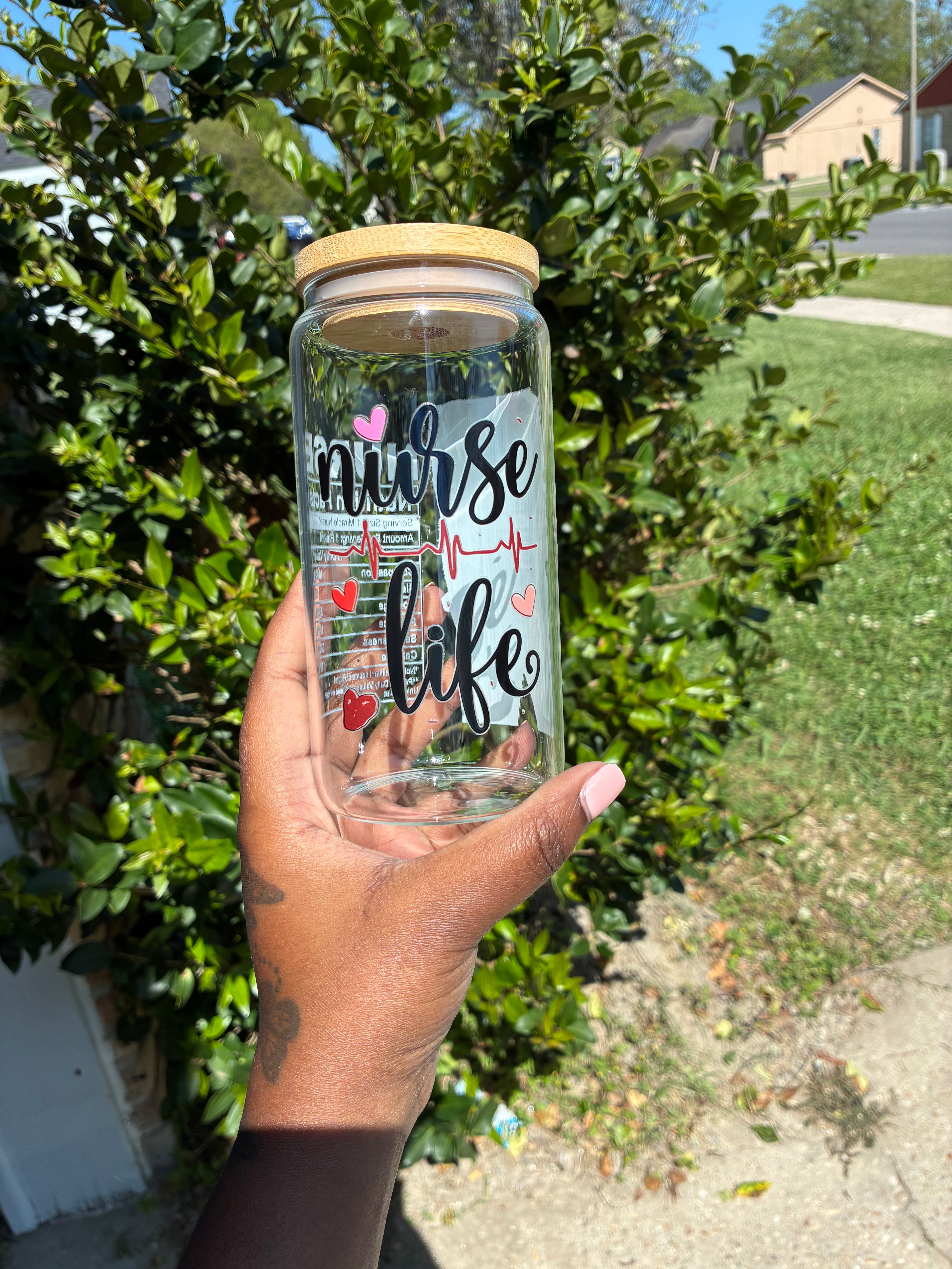 Nurse Life Glass Cup