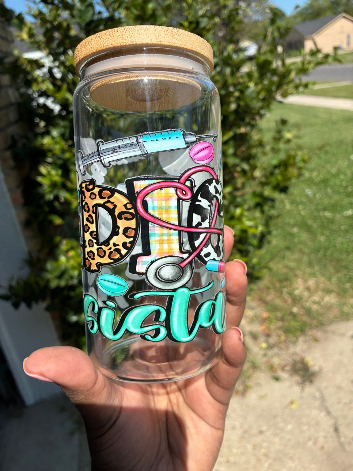Med Assistant Glass Cup