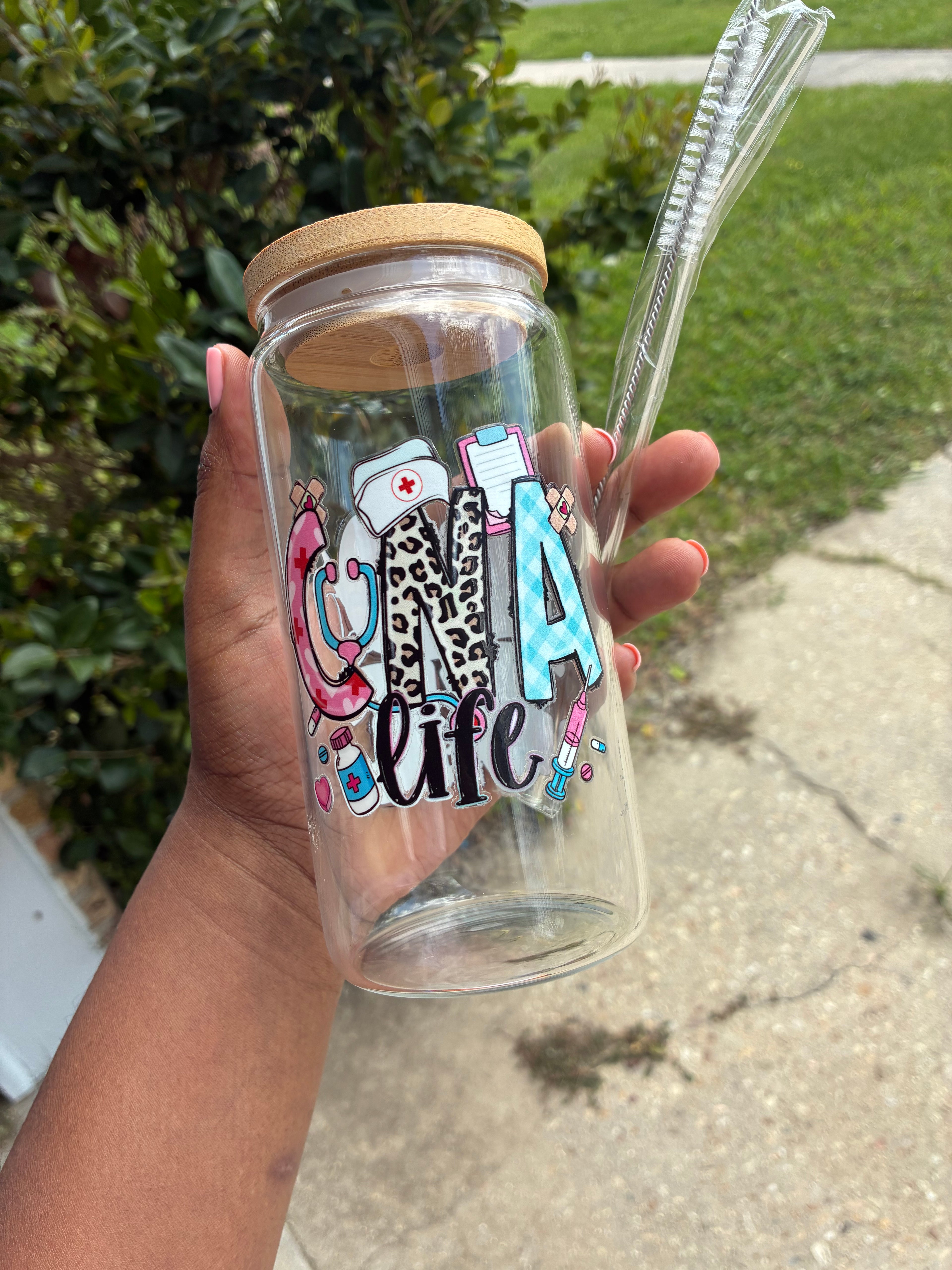CNA Life Glass Cup