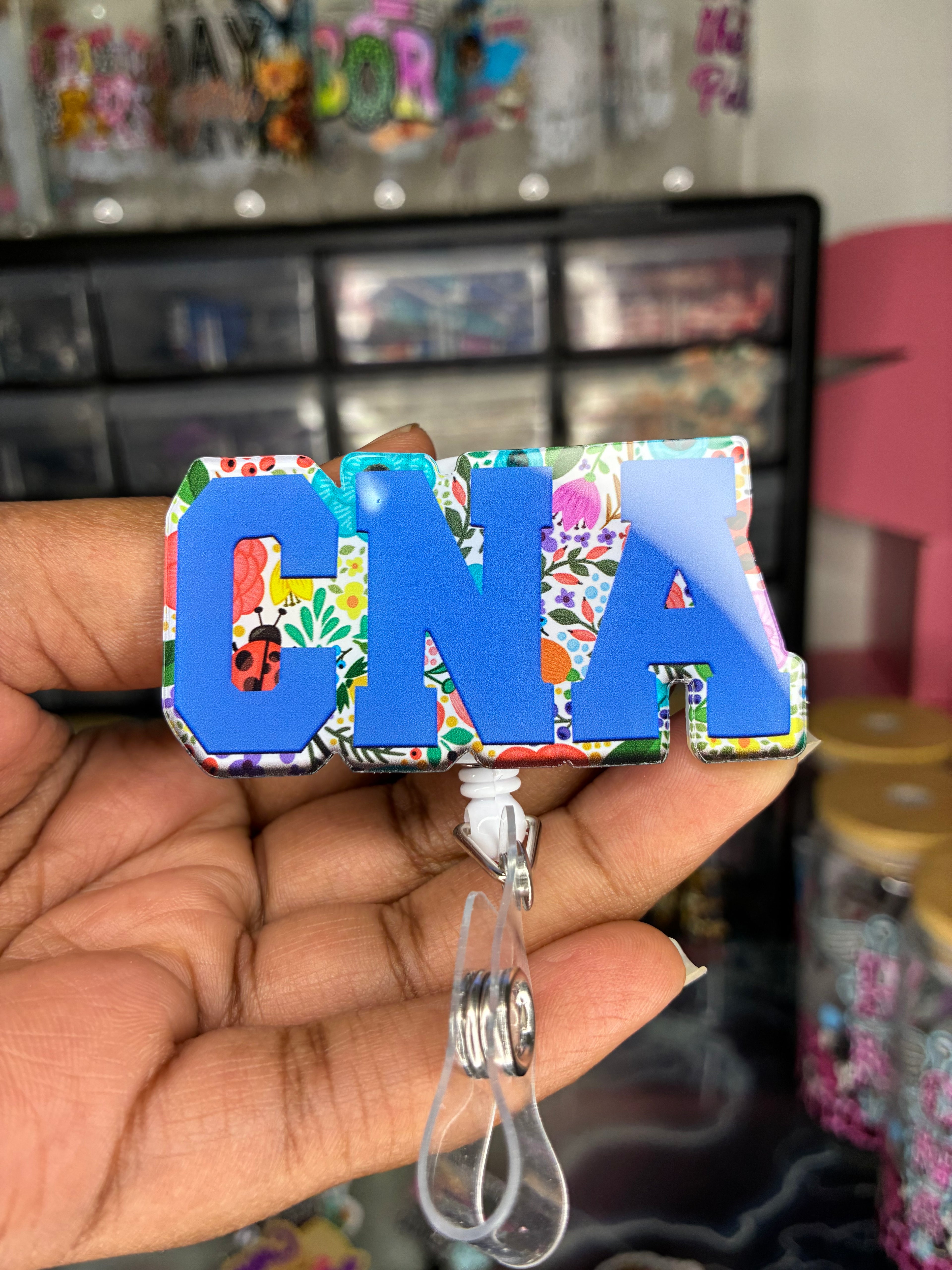 Floral CNA Badge Reel