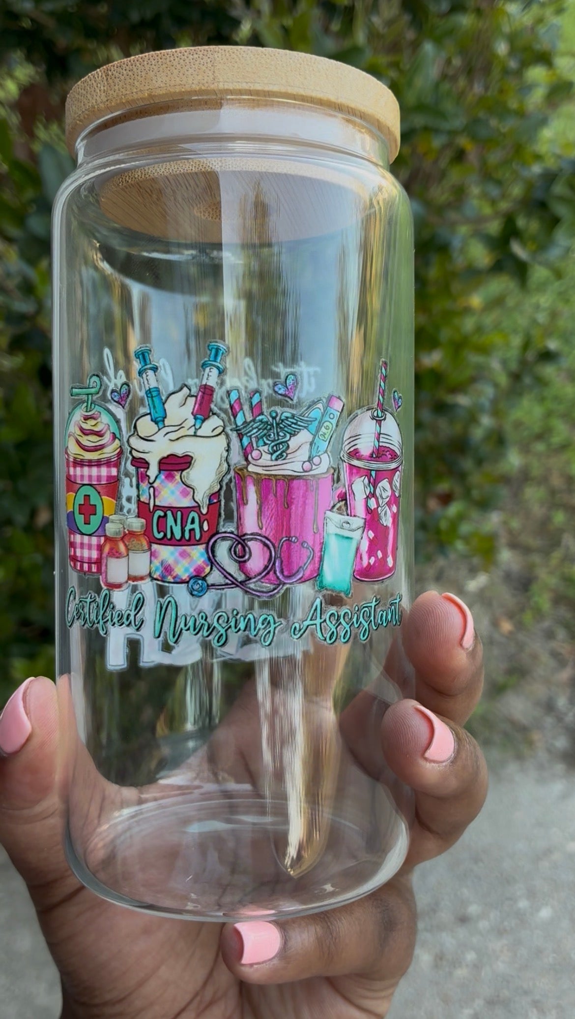 Sparkle CNA Glass Cup
