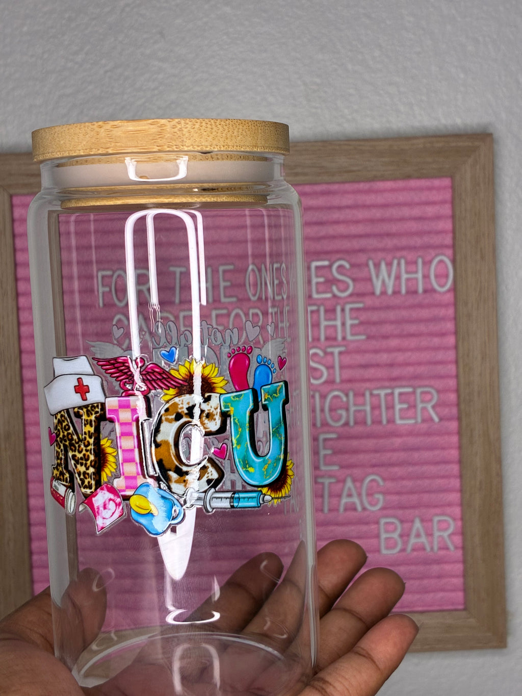 NICU Angel Nurse Glass Cup