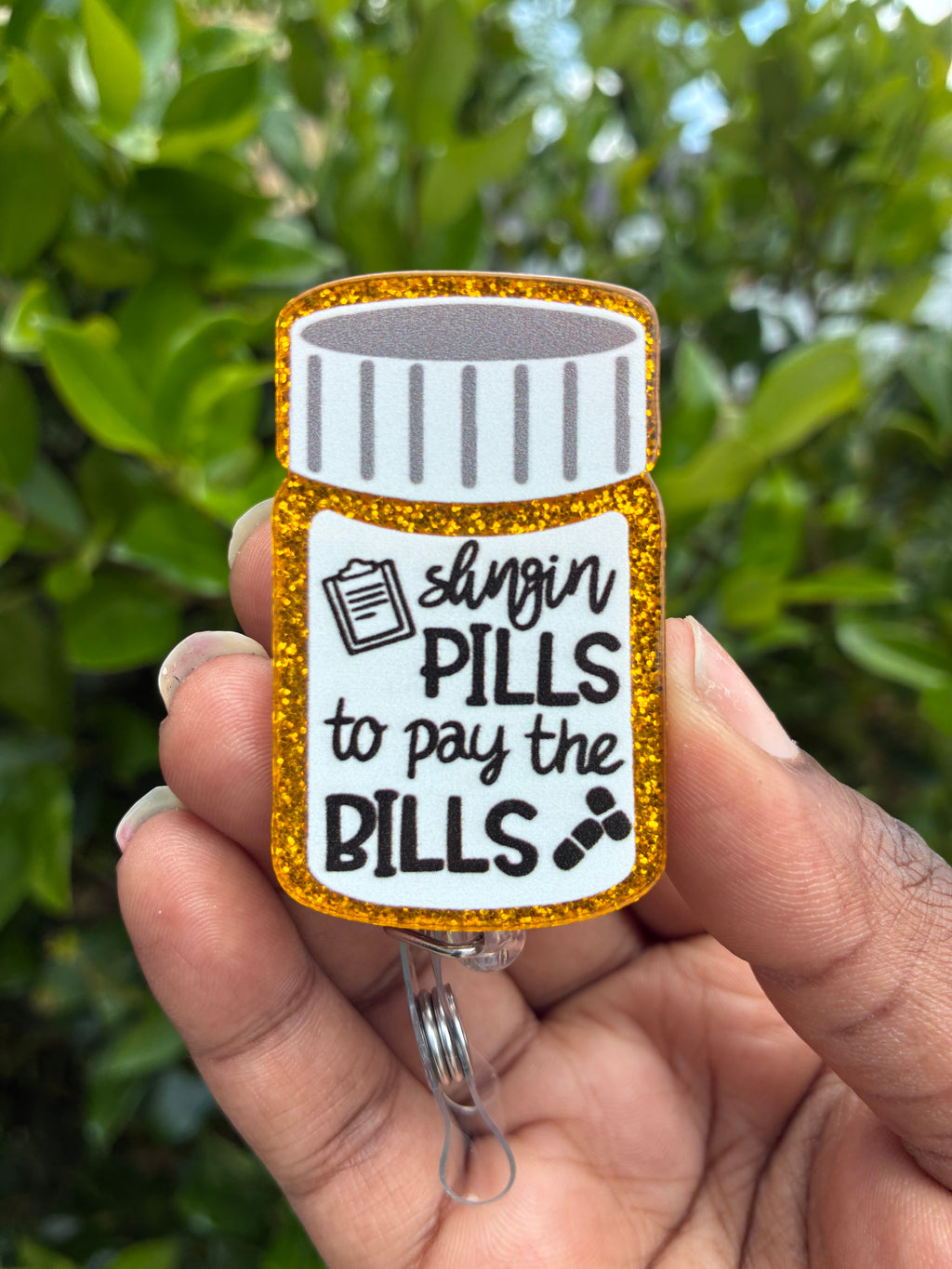 Slingin’ Pills – Pharmacy Badge Reel