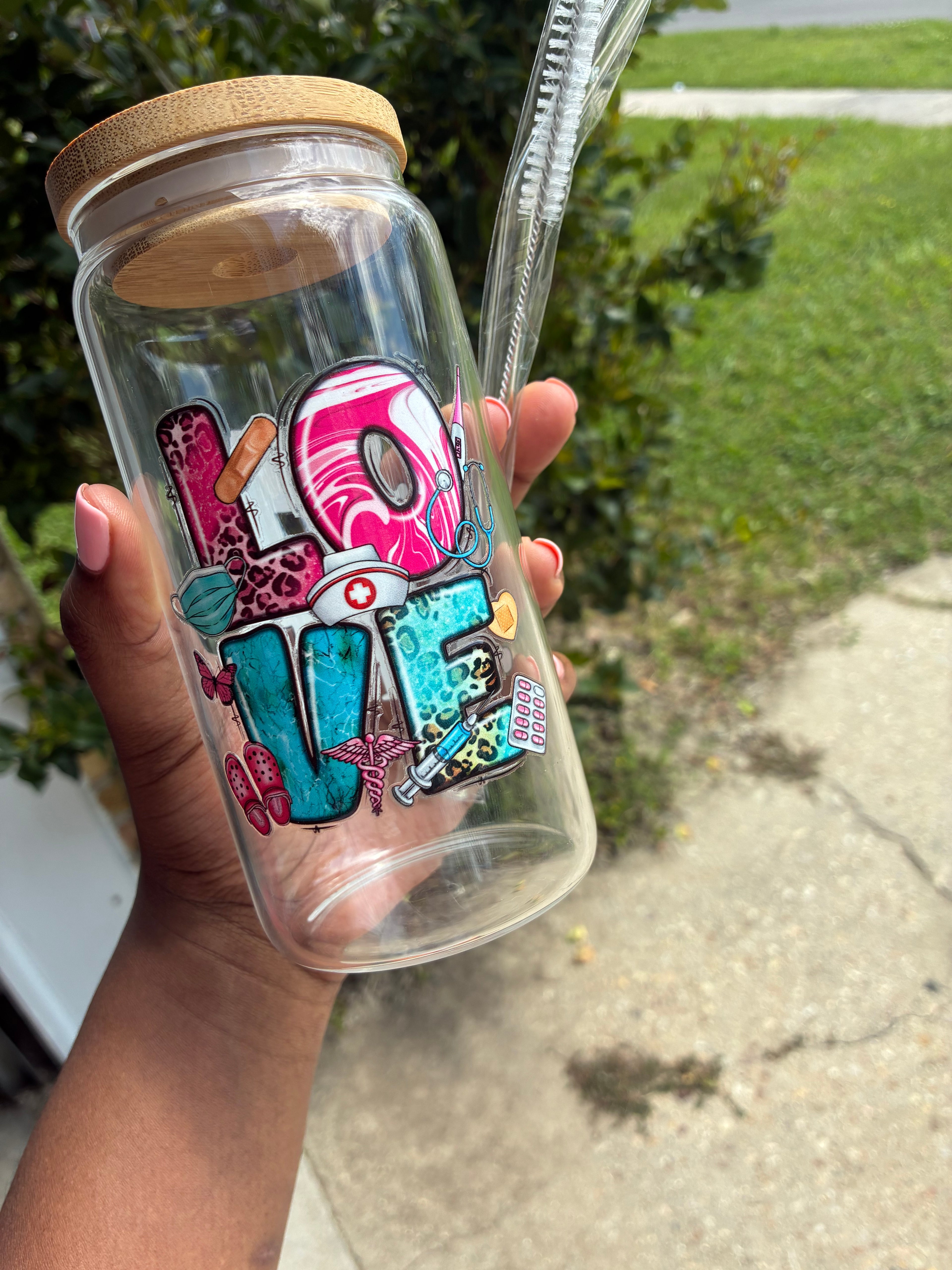 CNA Life Glass Cup