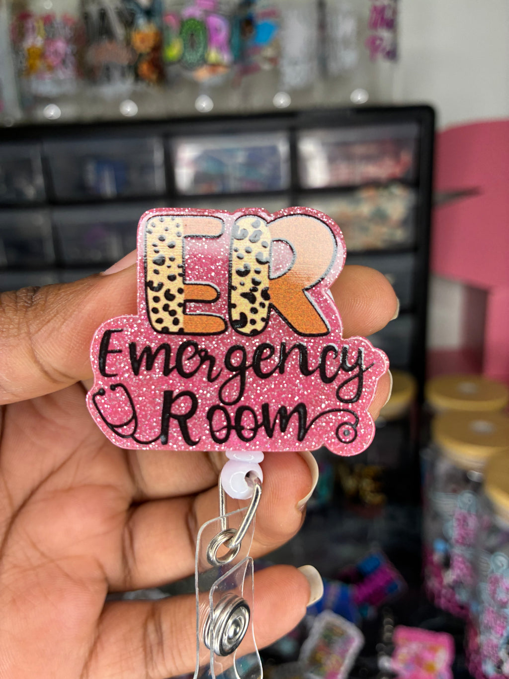 ER Emergency Room Badge Reel