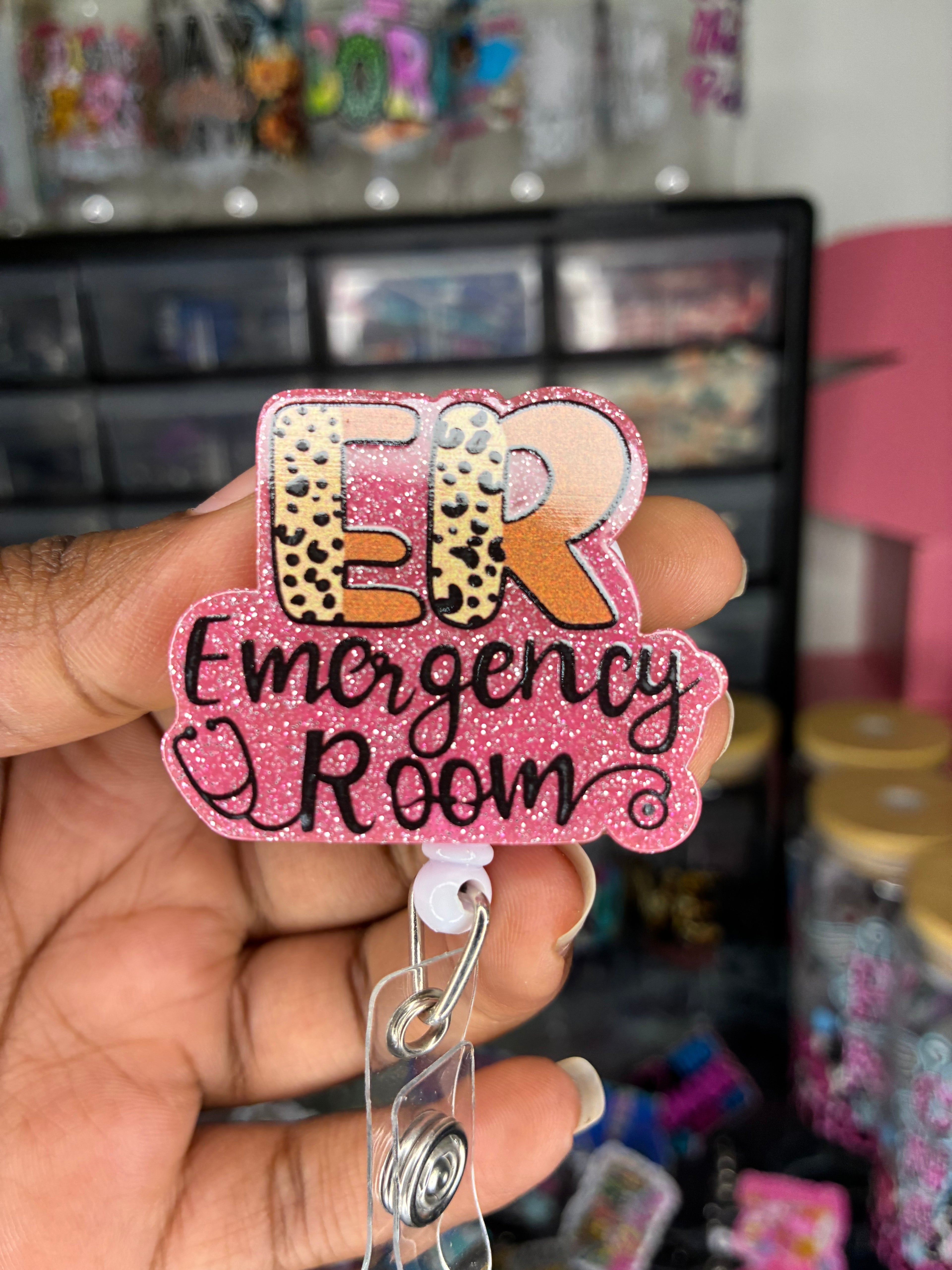 ER Emergency Room Badge Reel