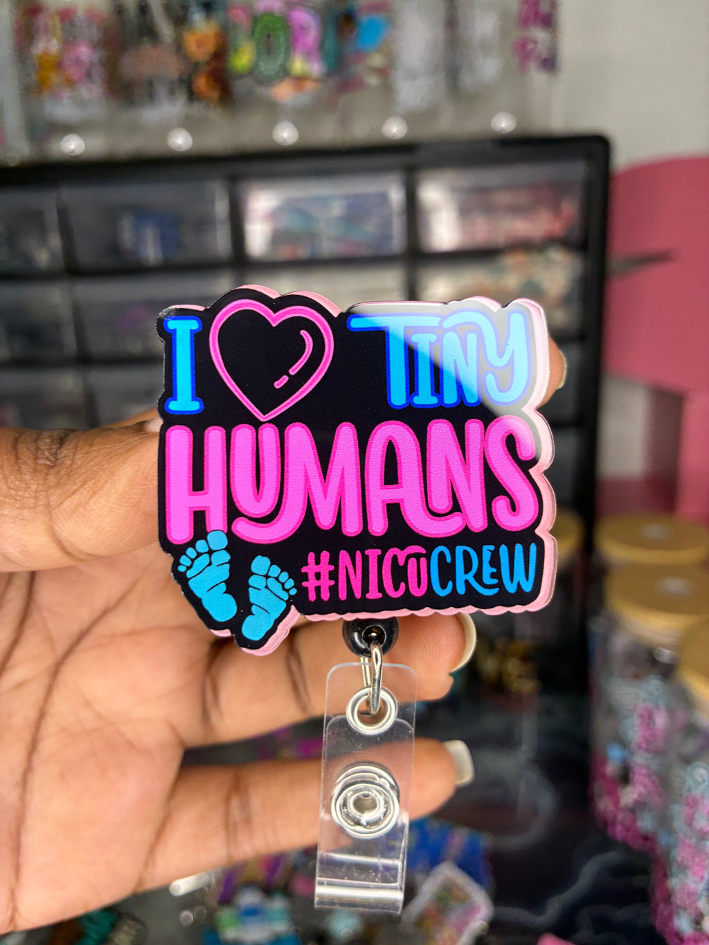 I Love Tiny Humans NICU Badge Reel