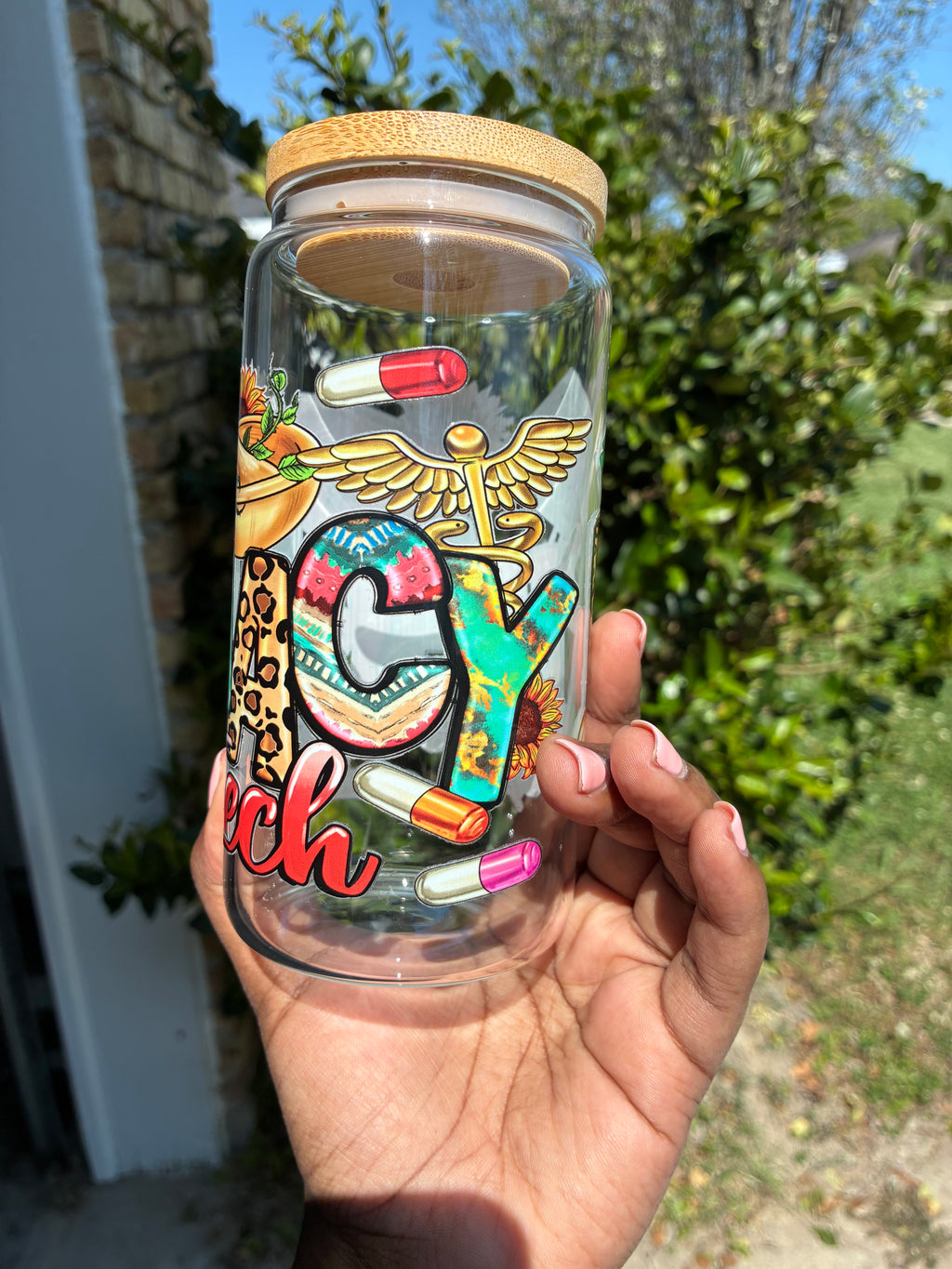 Pharmacy Tech Sunshine Glass Cup