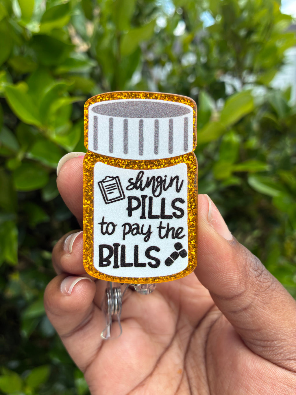 Slingin’ Pills – Pharmacy Badge Reel