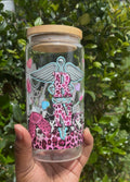 Pink Leopard RN - Registered Nurse Glass Cup