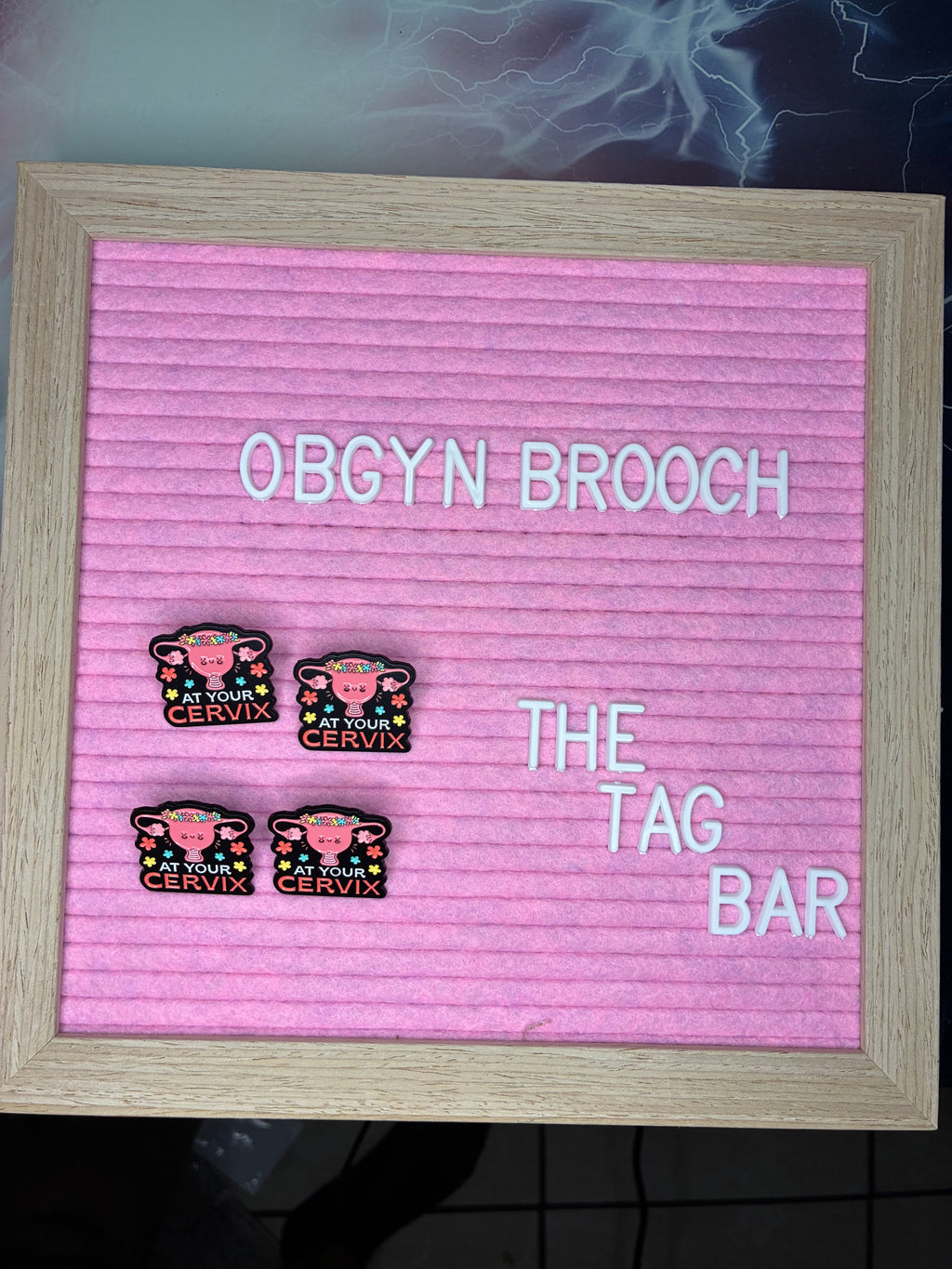 At Your Cervix – OB Enamel Brooch