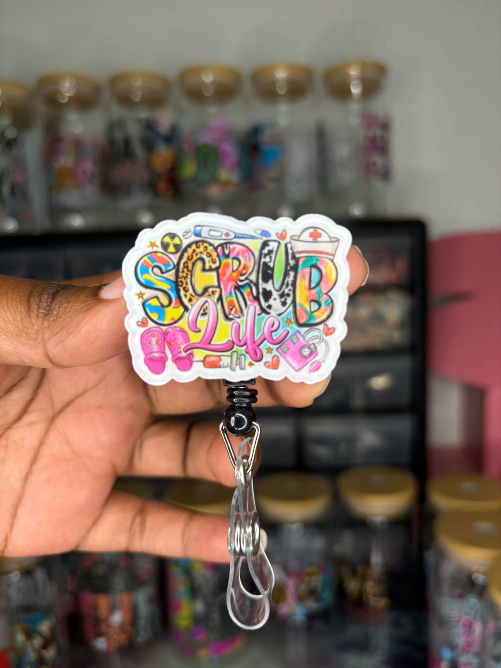 Scrub Life Color Pop Badge Reel