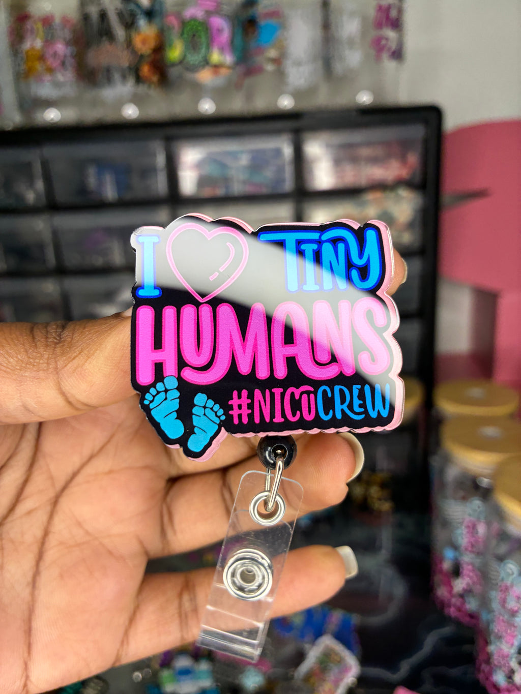 I Love Tiny Humans NICU Badge Reel