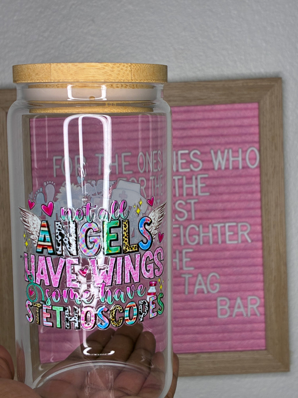 NICU Angel Nurse Glass Cup