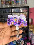Medical Assistant Floral Badge Reel