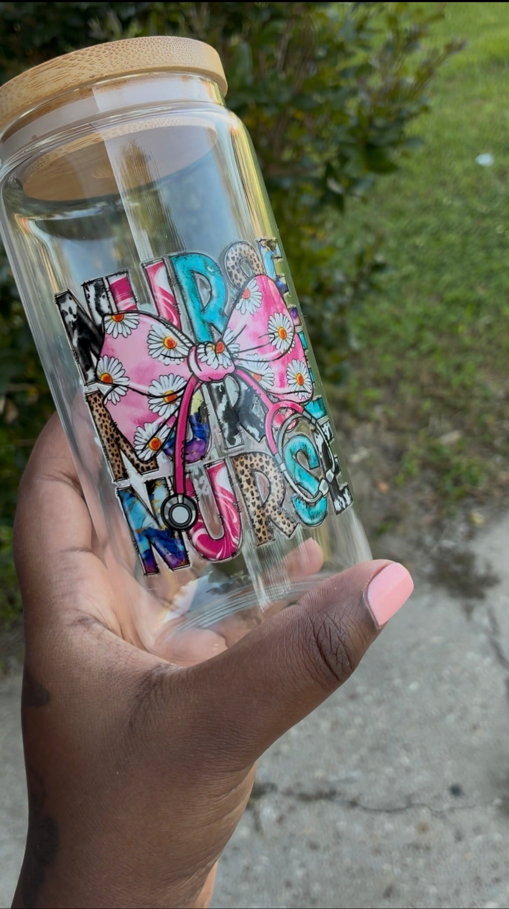 Coffee Scrubs Chaos Statement Nurse Life Glass Cup