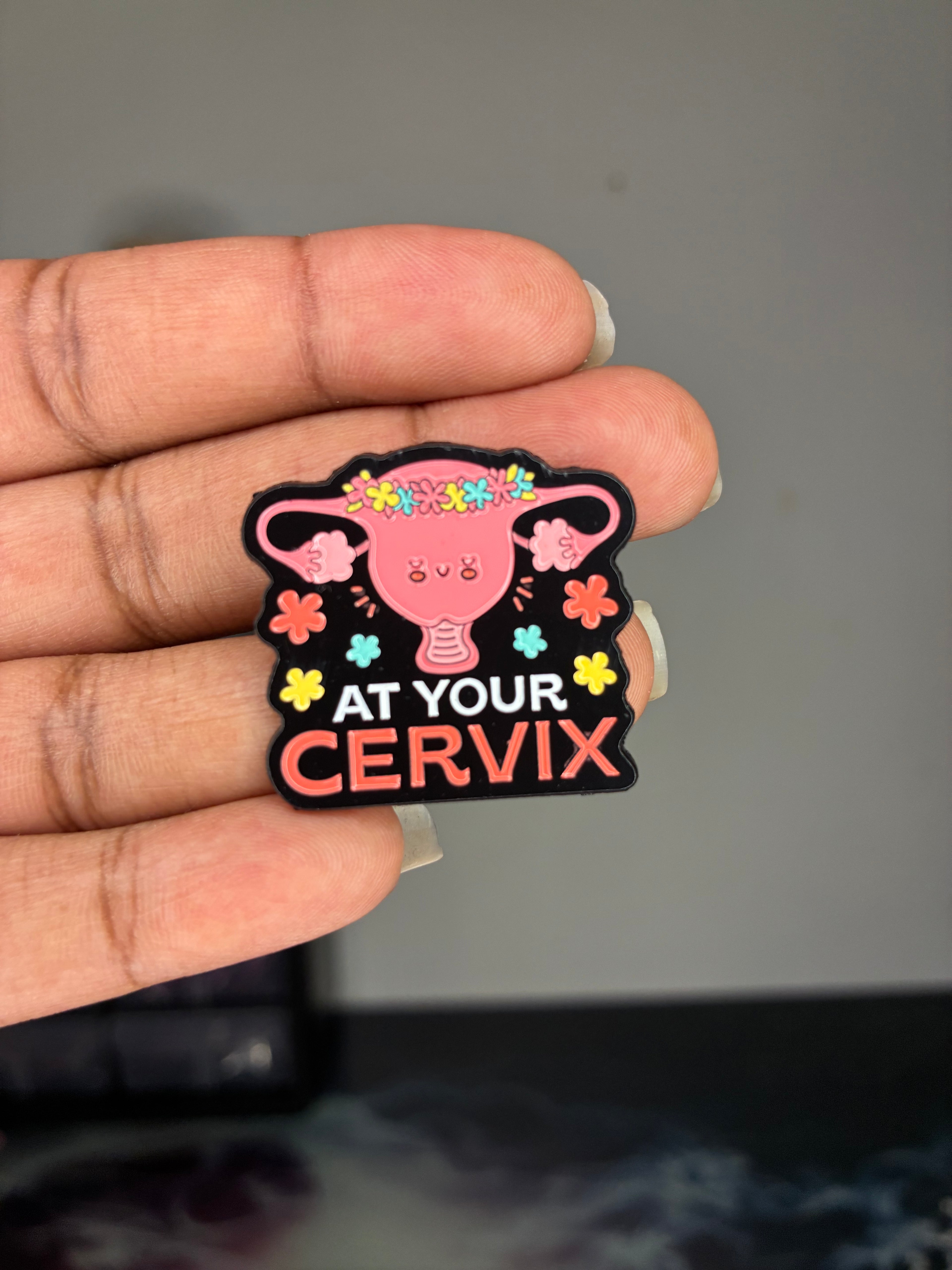 At Your Cervix – OB Enamel Brooch