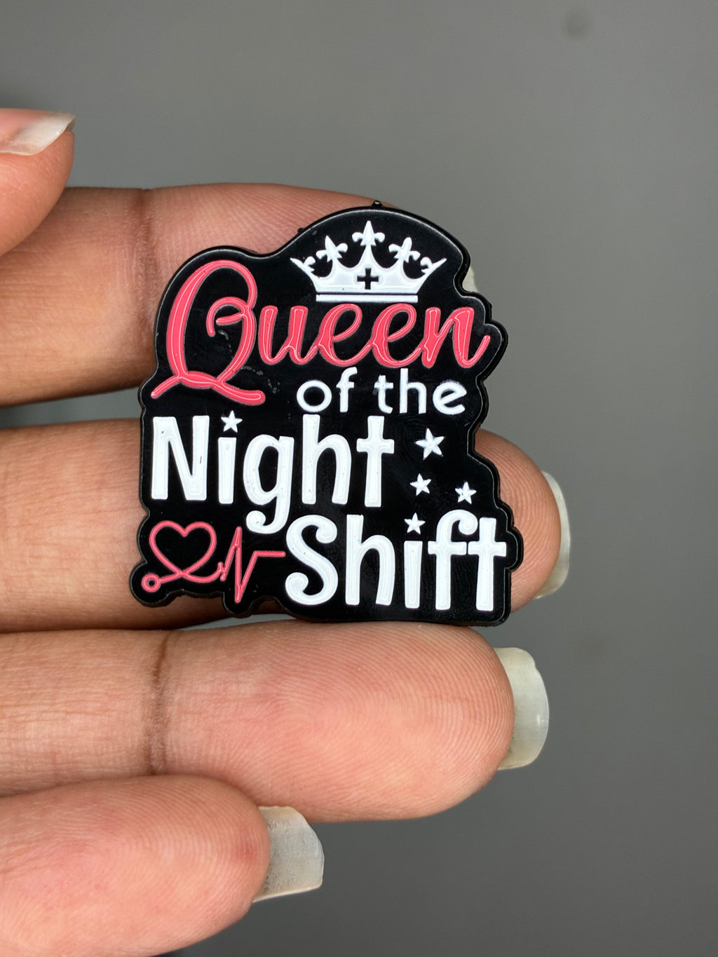 Queen of the Night Shift – Enamel Brooch