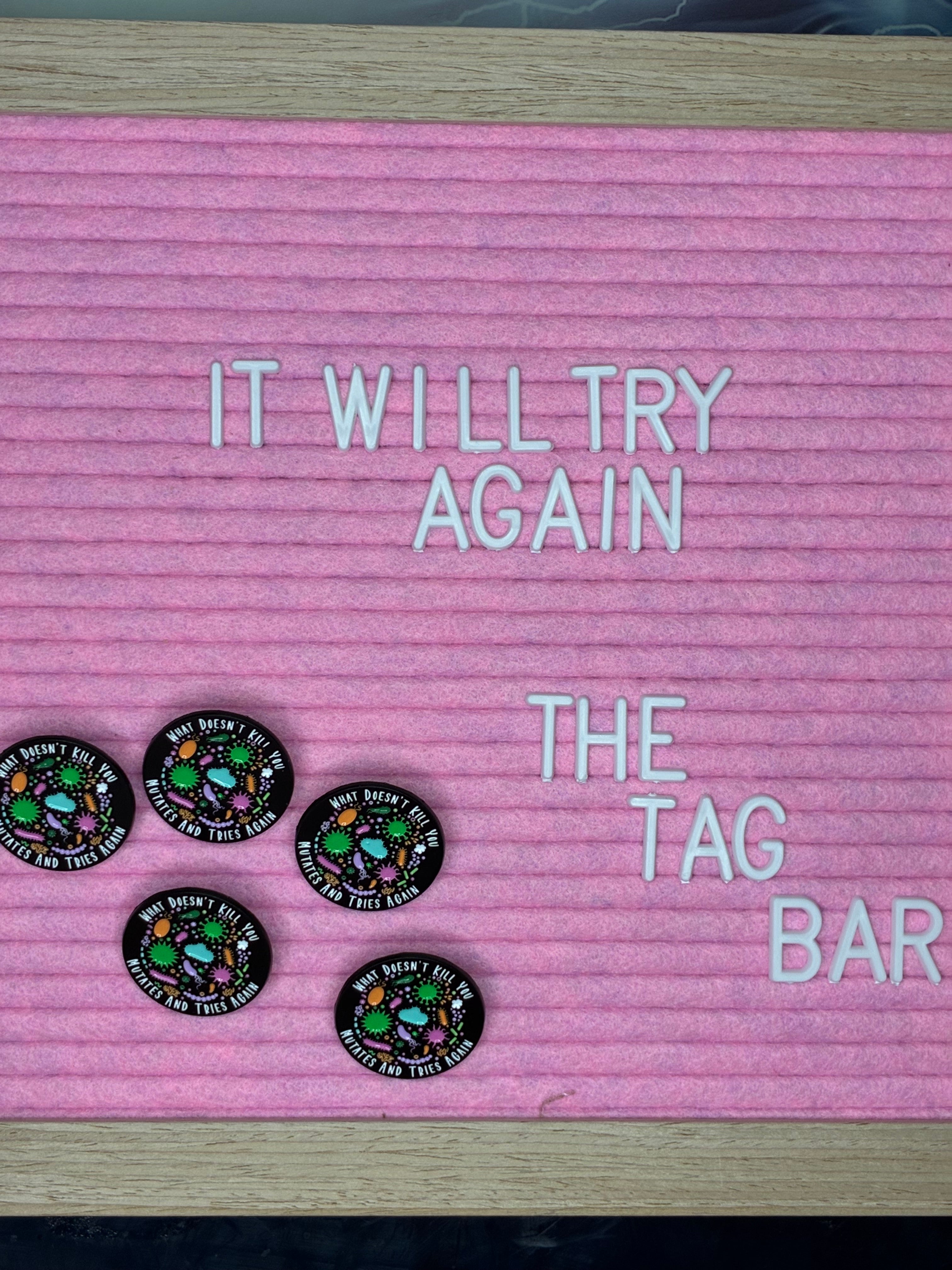 Mutates & Tries Again – Lab Humor Brooch