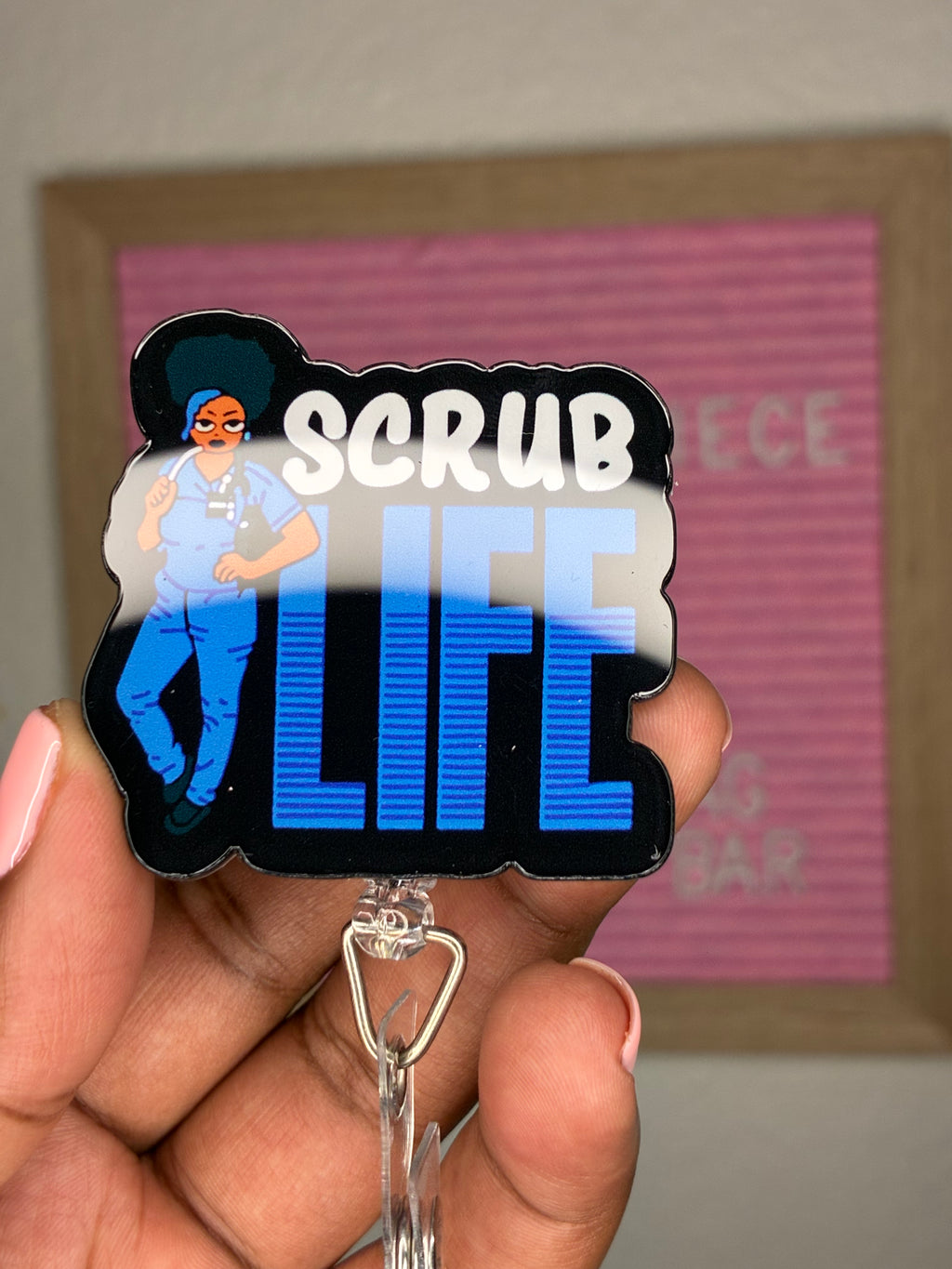 Scrub Life Energy – Statement Badge Reel