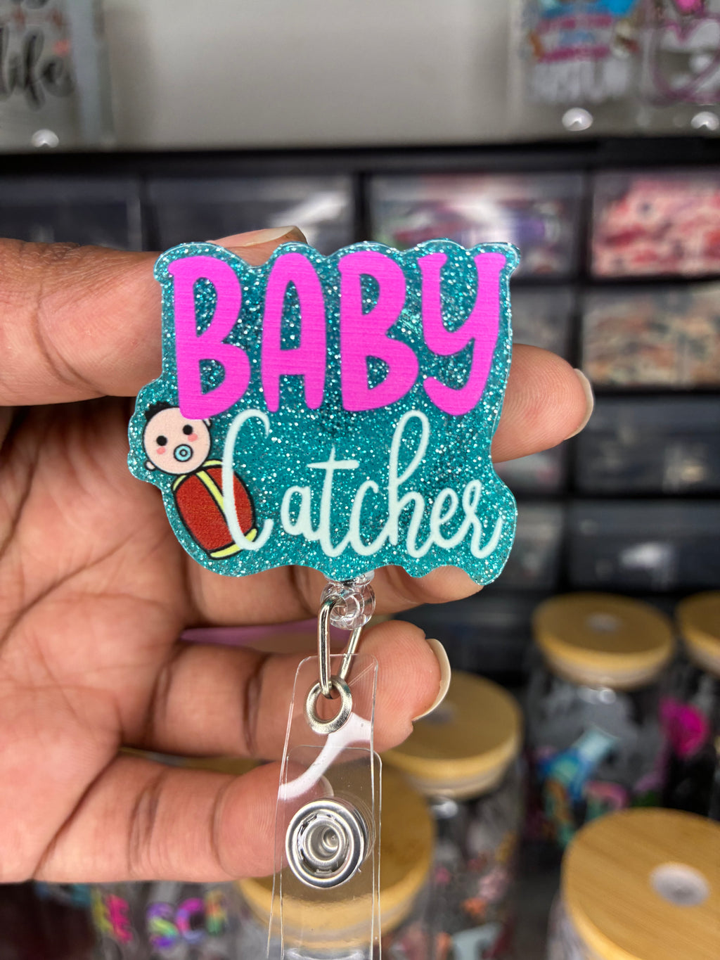 Baby Catcher Badge Reel-L & D Badge Reel