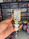 Slingin Pills to Pay the Bills Beaded Badge Reel | Pharmacy Nurse Badge Reel | Funny Healthcare Badge Holder